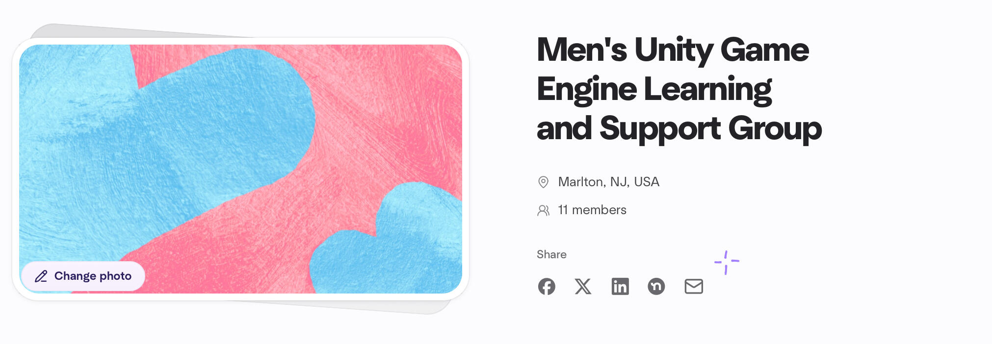 Sam Halperin New Meetup group, Men's Unity Game Engine Learning and Support Group